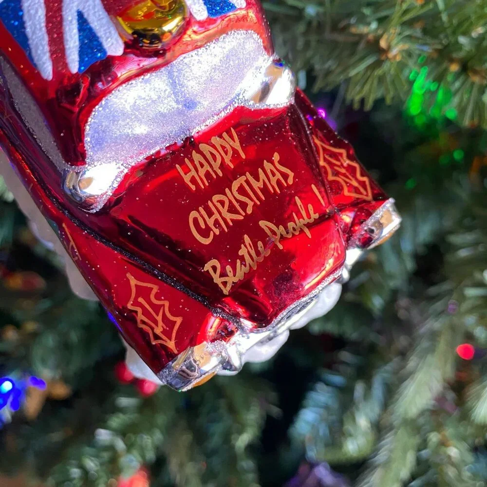 Christopher Radko The Beatles Happy Christmas Hackney Cab ornament‎ NEW